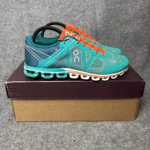 On Cloudflow Teal Blue Athletic Sneakers Walking Running Shoes Women Size 9.5 US - Picture 3 of 8